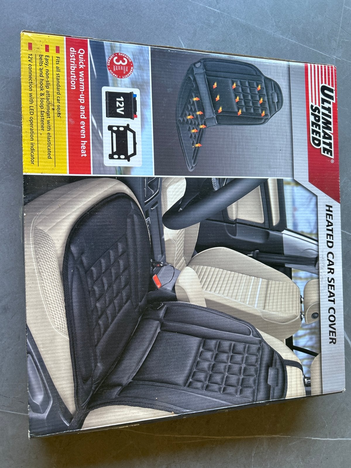 Ultimate Speed Verwarmde Autostoelhoes 12V, Ophalen, Nieuw