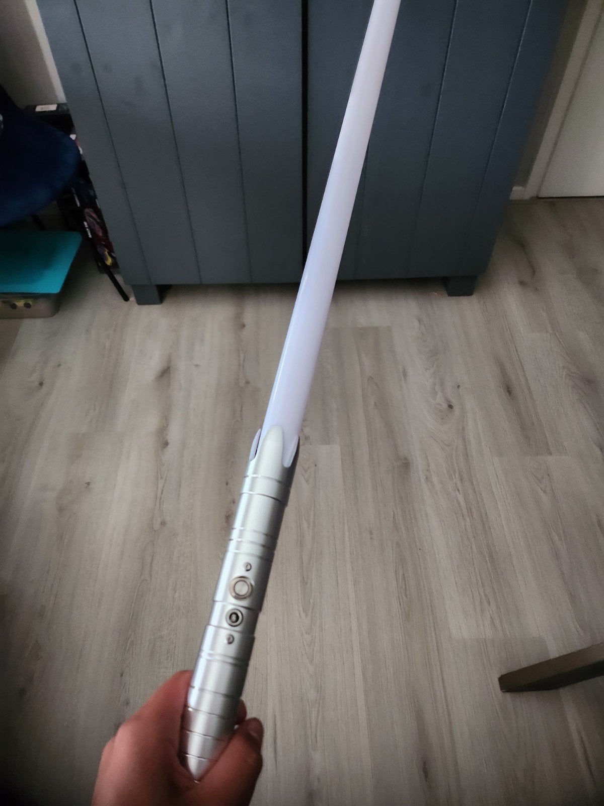Lightsaber baselit zo goed als nieuw, Verzamelen, Star Wars, Ophalen, Zo goed als nieuw, Replica