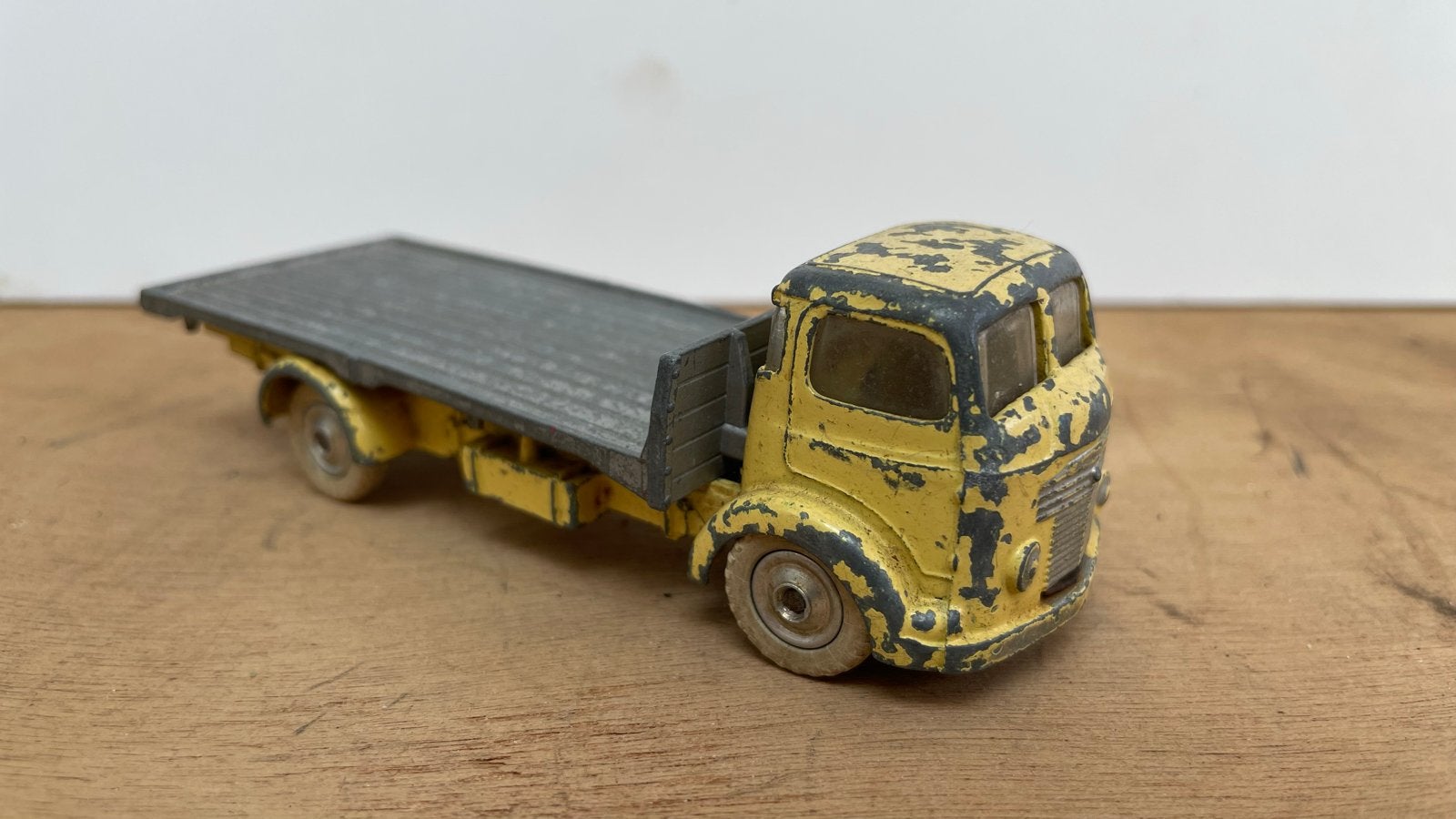 Vintage Matchbox Lesney vrachtwagen, geel, gebruikt, Ophalen of Verzenden