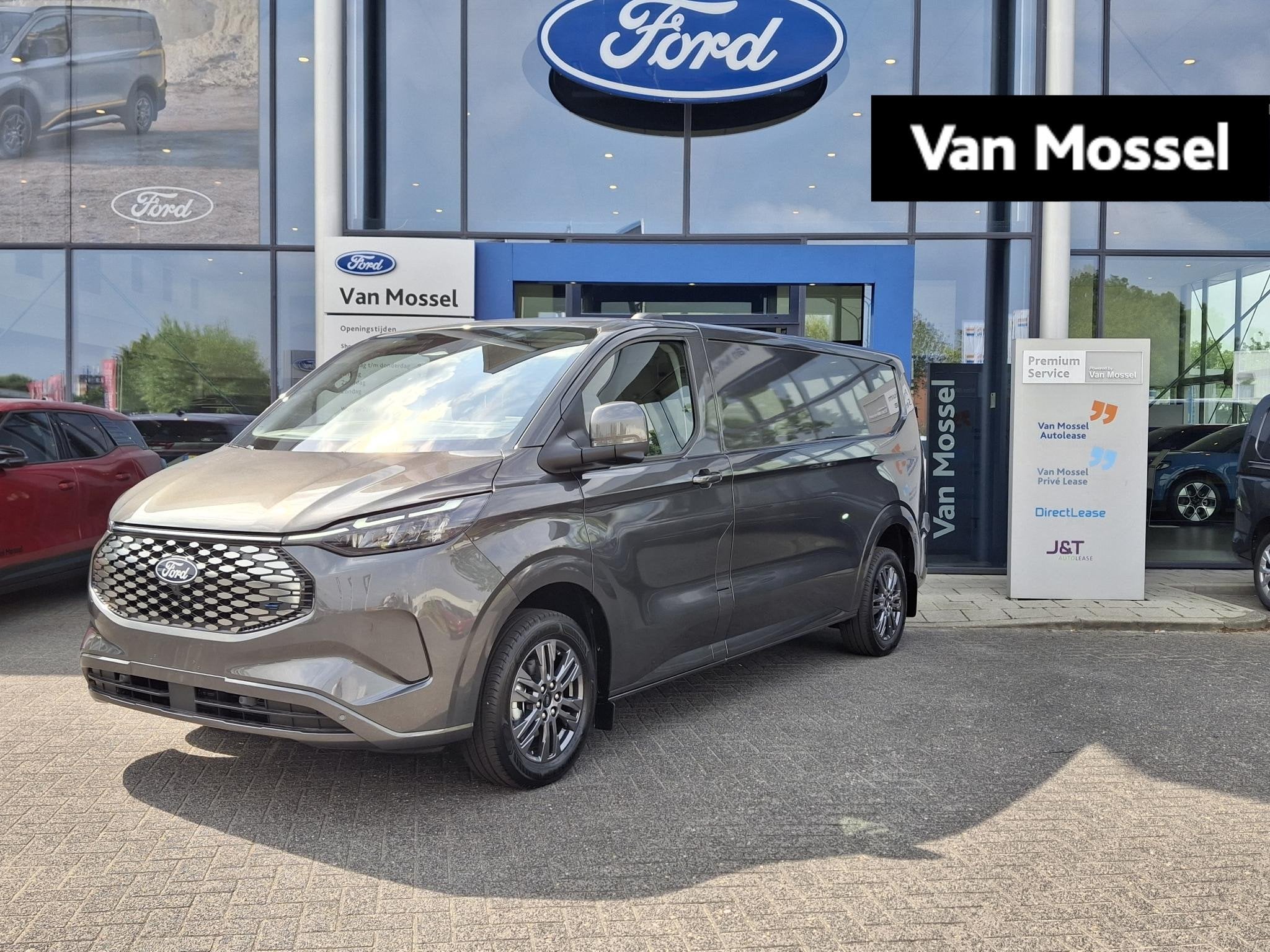 Ford E-transit Custom L2 Limited 71 kWh | Voorraad! | Inklap, Auto's, Ford, Stof, Overige carrosserieën, Nieuw, Zilver of Grijs