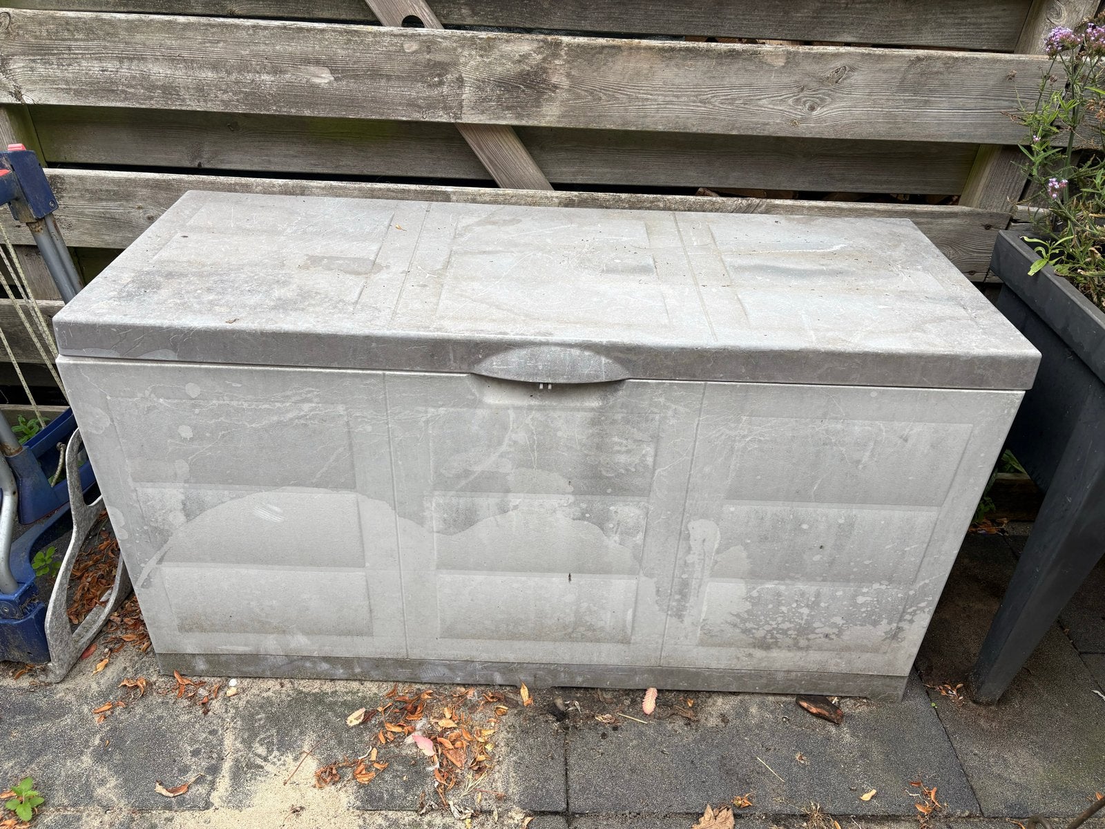Stevige Tuinkist / Kussenhoesbox - 118x65x45cm, Ophalen, Gebruikt, Kunststof, Overige typen