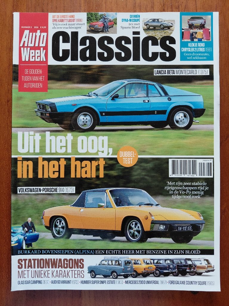 Autoweek Classics 3 2026 VW-Porsche 914, Lancia Montecarlo, Ophalen of Verzenden, Nieuw, Porsche