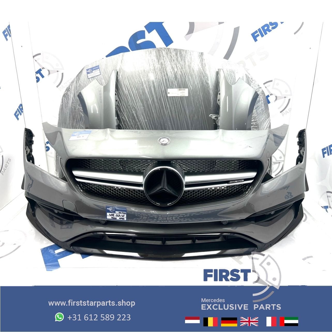 W117 C117 X117 CLA AMG FACELIFT Voorkop 787 GRIJS Mercedes 2, Auto-onderdelen, Carrosserie en Plaatwerk, Gebruikt, -, Voor, Ophalen of Verzenden