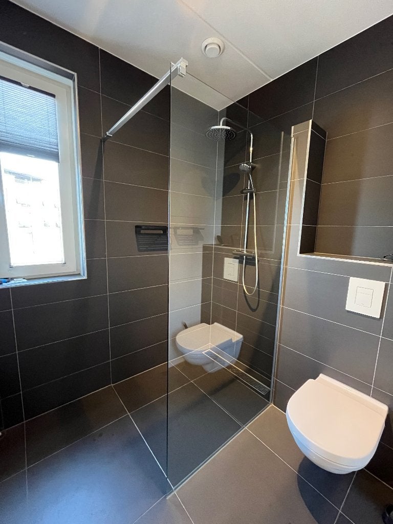 Douche scherm/wand, Ophalen, Glas, Douche