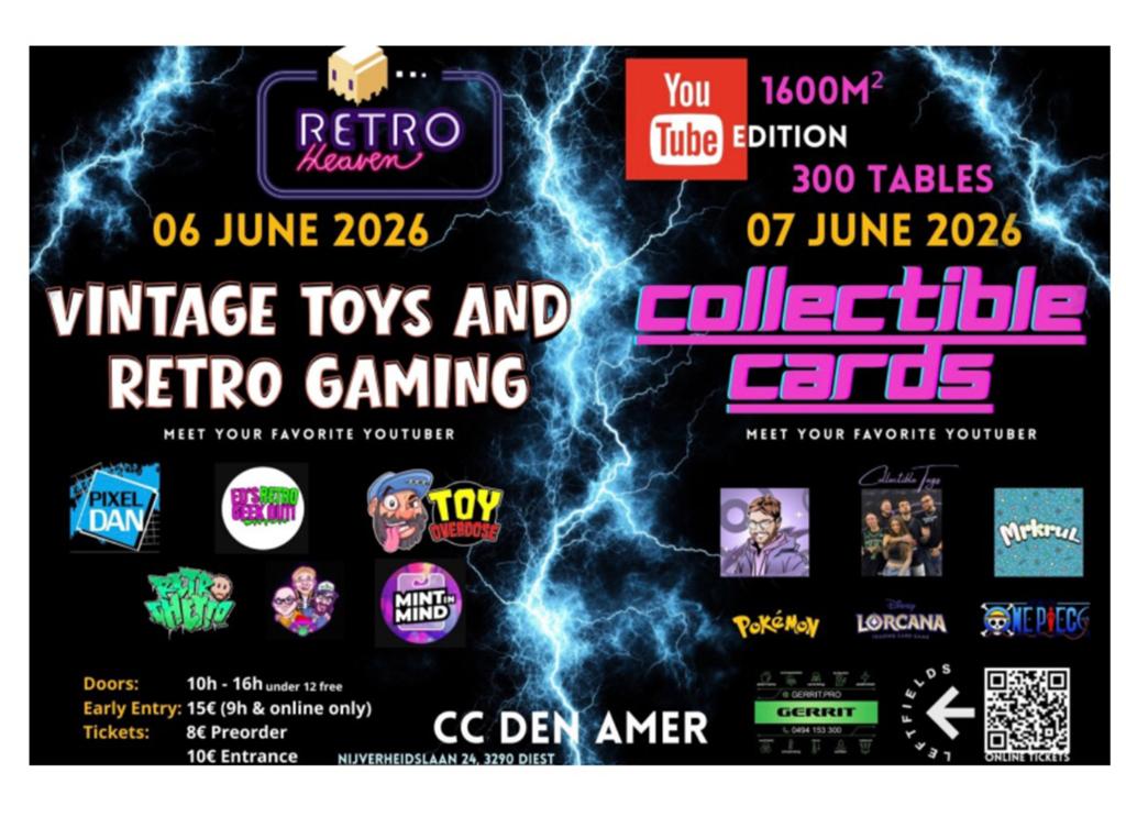 Vintage toys - retro gaming 6 juni 2026, Kinderen en Baby's, Speelgoed | Actiefiguren, Ophalen of Verzenden, Nieuw
