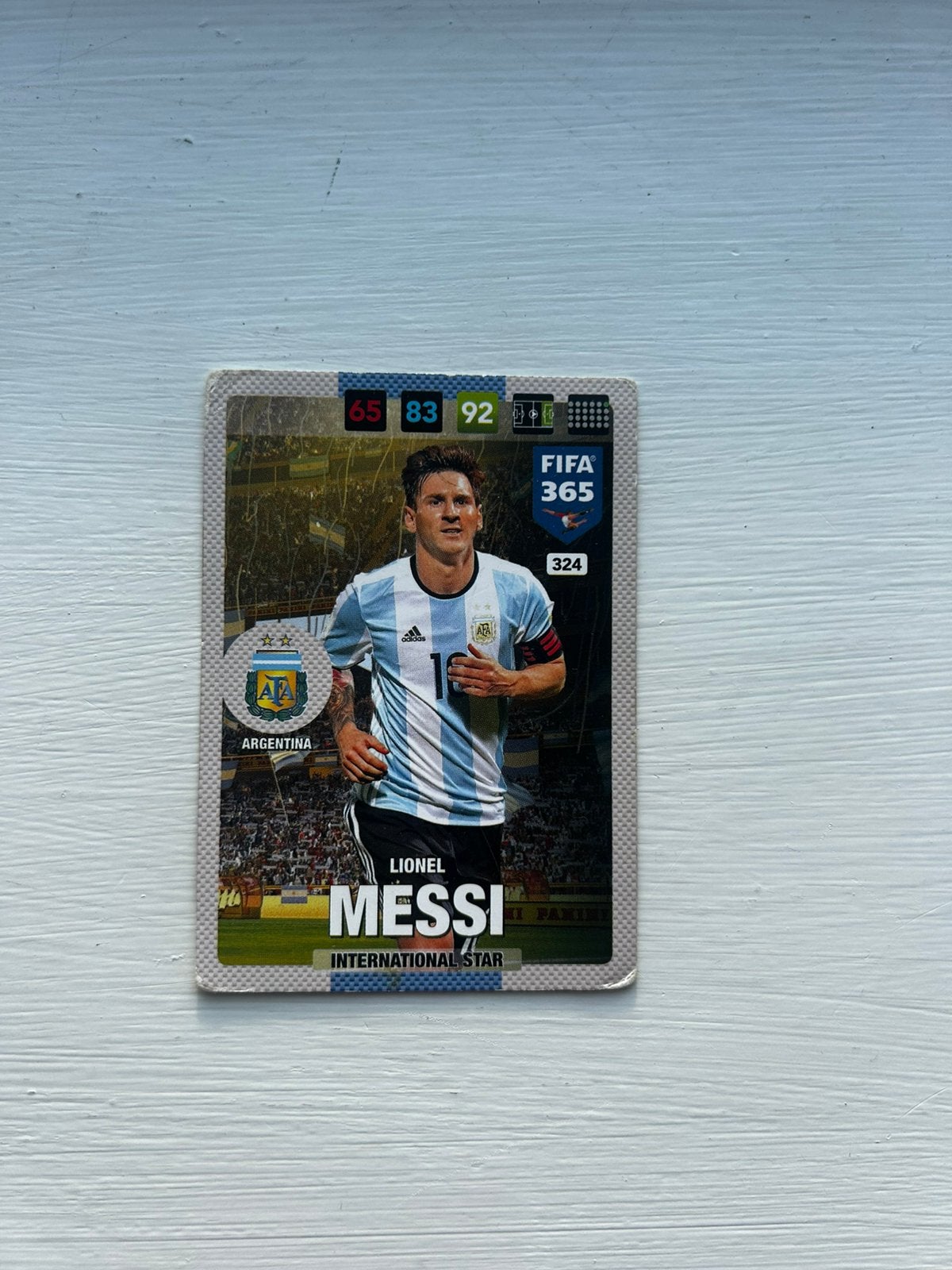 Panini 356 fifa kaart - Messi, Ophalen of Verzenden, Zo goed als nieuw, Plaatje