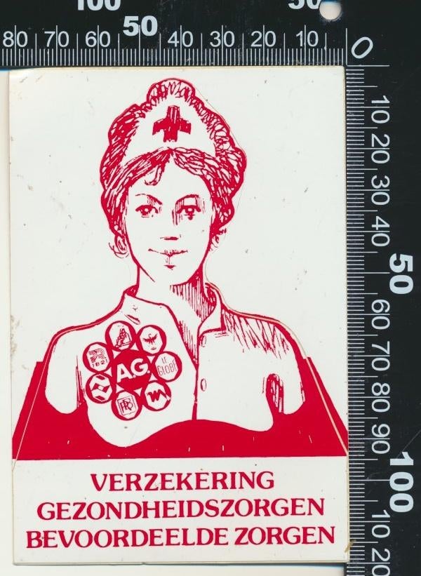 Sticker: AG Verzekeringen - Gezondheidszorgen, Verzamelen, Ophalen of Verzenden, Zo goed als nieuw, Bedrijf of Vereniging