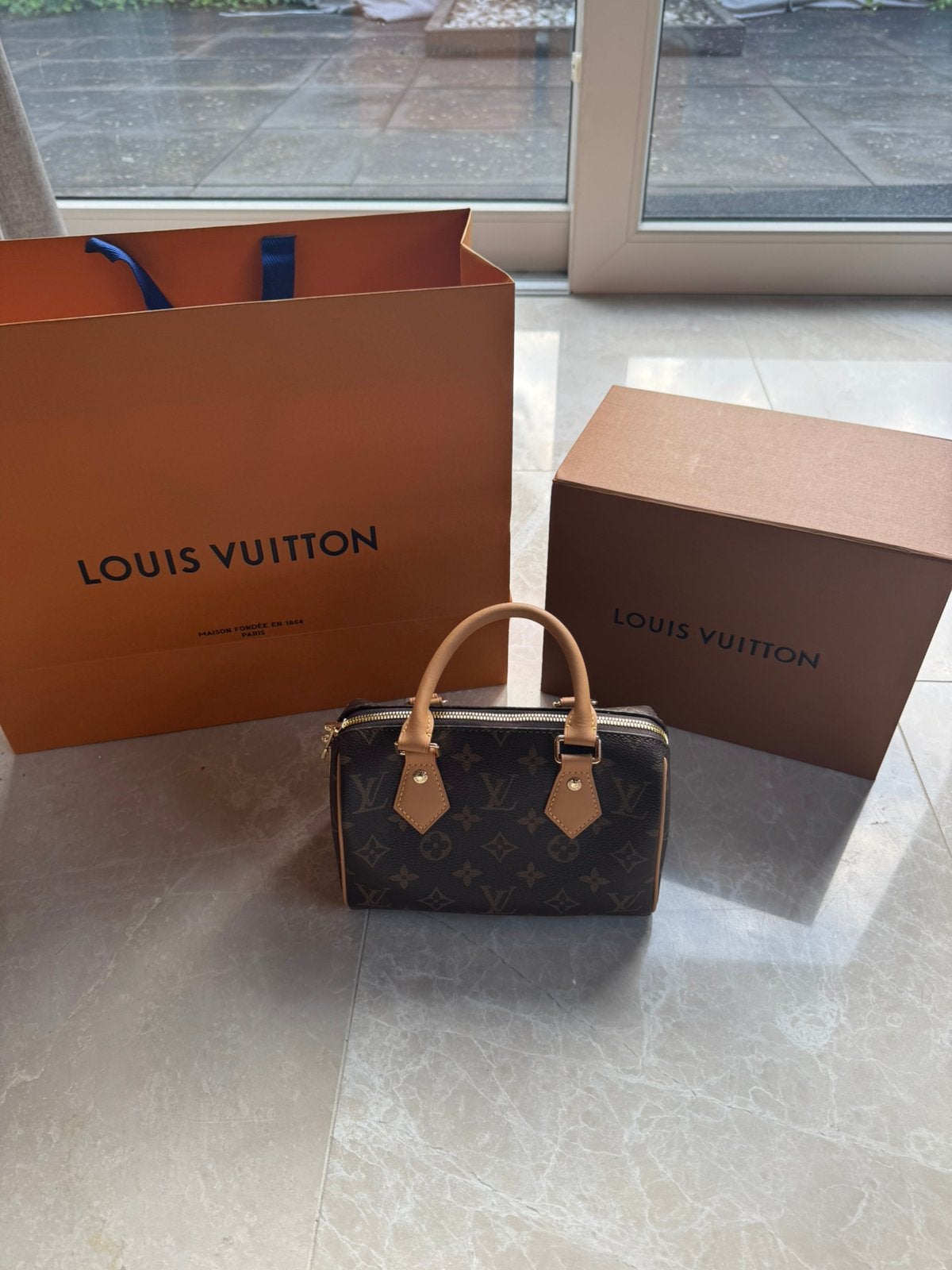 Louis Vuitton Speedy bandoùliere 20 Monogram Tas, Ophalen of Verzenden, Zo goed als nieuw, Zwart, Handtas