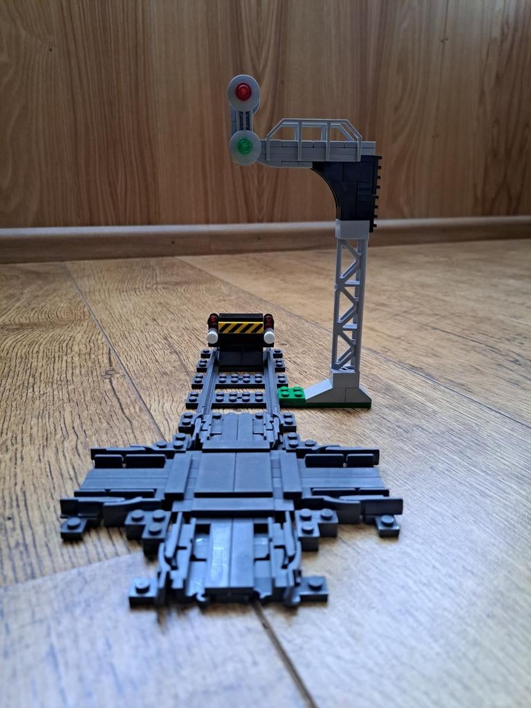 Lego City MOC stootblok, seinpaal en RC kruising, City, MOC (eigen creatie), Lego, Ophalen of Verzenden