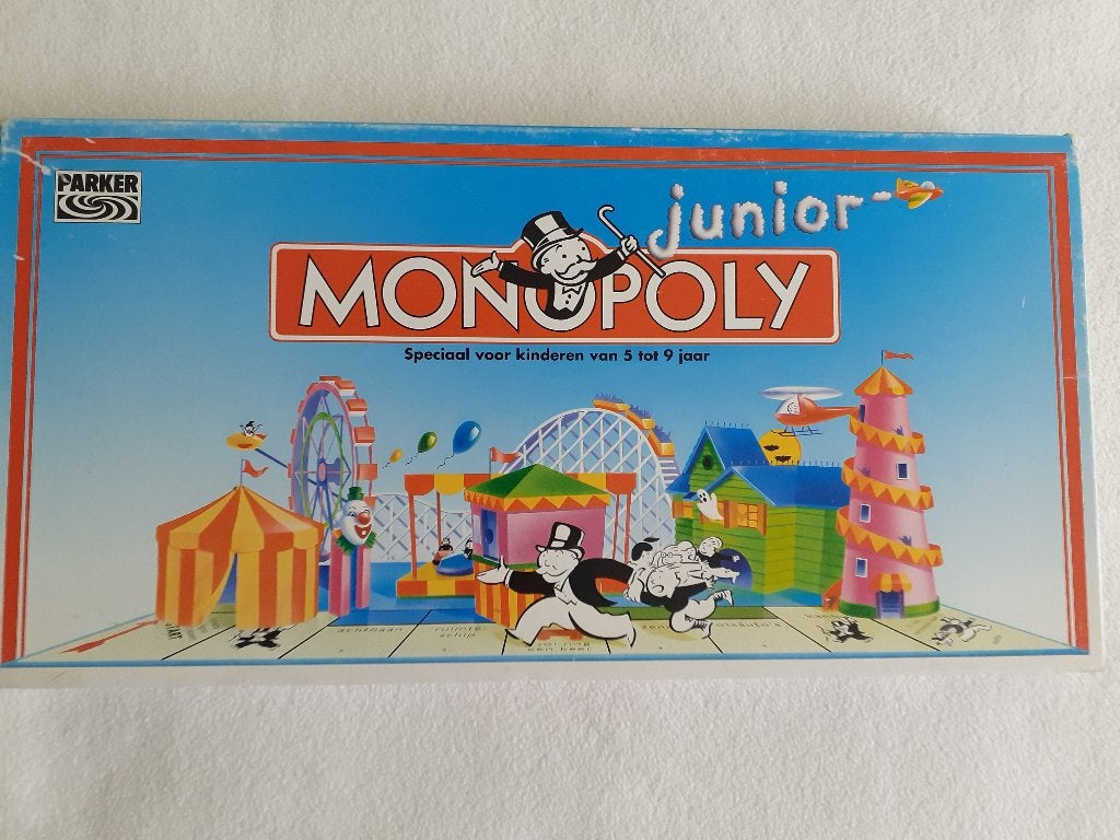 Monopoly Junior - Gebruikt, voor 5 jaar en ouder, Hobby en Vrije tijd, Drie of vier spelers, Ophalen of Verzenden, Gebruikt, Parker