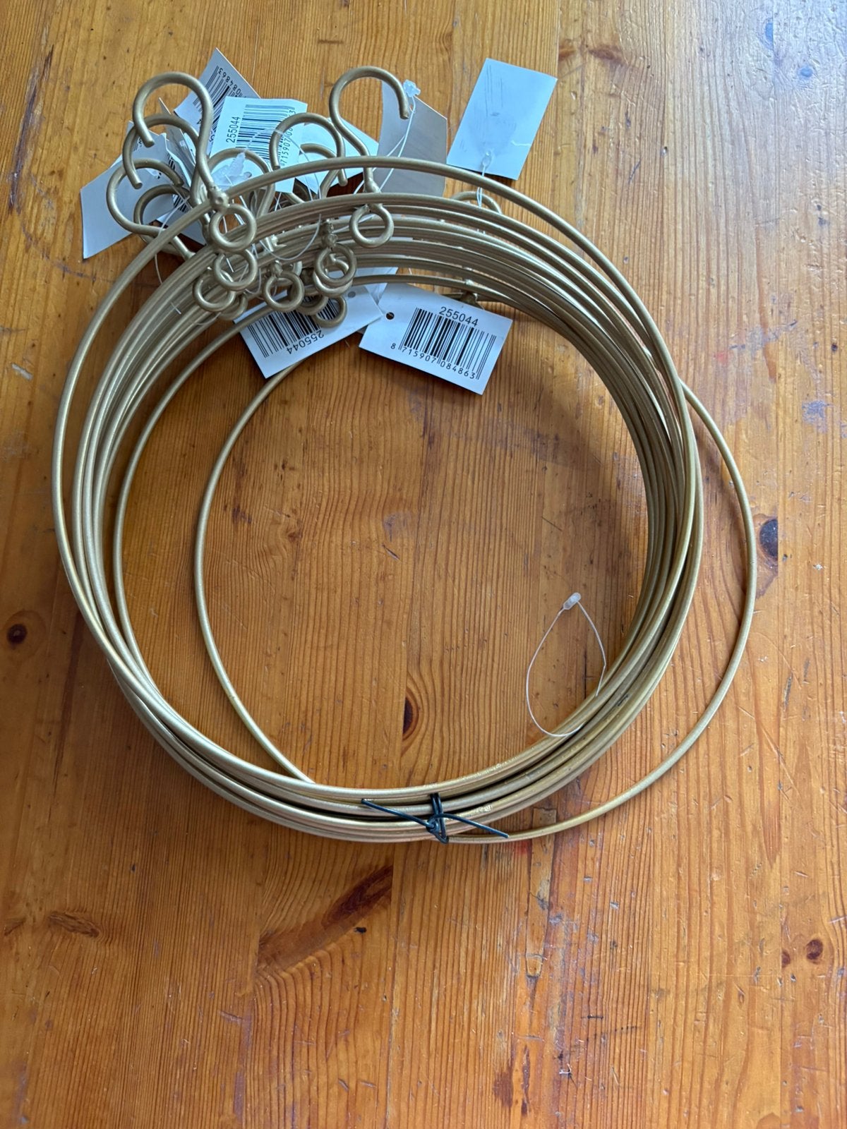 14 stuks goudkleurige ring met haakje 20cm nieuw hobby, Huis en Inrichting, Ophalen of Verzenden, Nieuw, Metaal