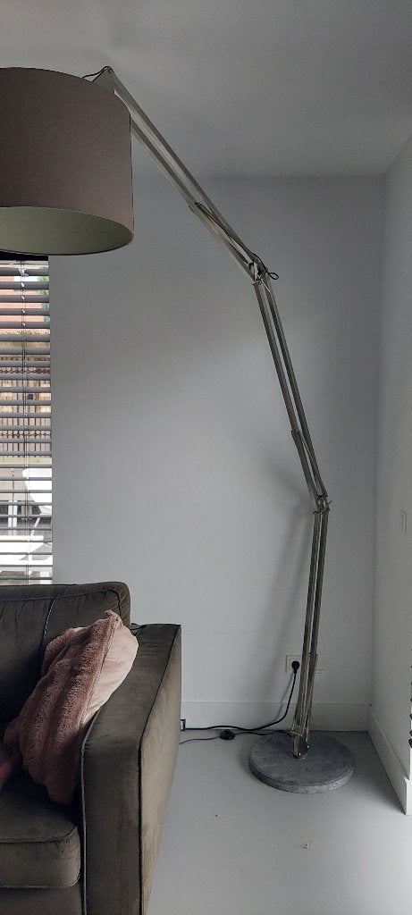 XXL Architectenlamp met Stoere Betonnen Voet, Ophalen, Overige typen, Zo goed als nieuw, Metaal
