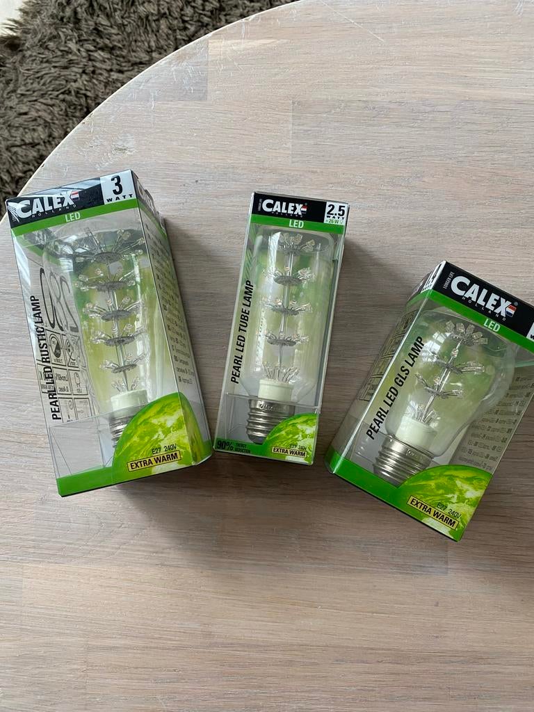 Calex Pearl LED Lampen E27 Extra Warm (3 stuks), Led-lamp, Minder dan 30 watt, Soft of Flame, Nieuw
