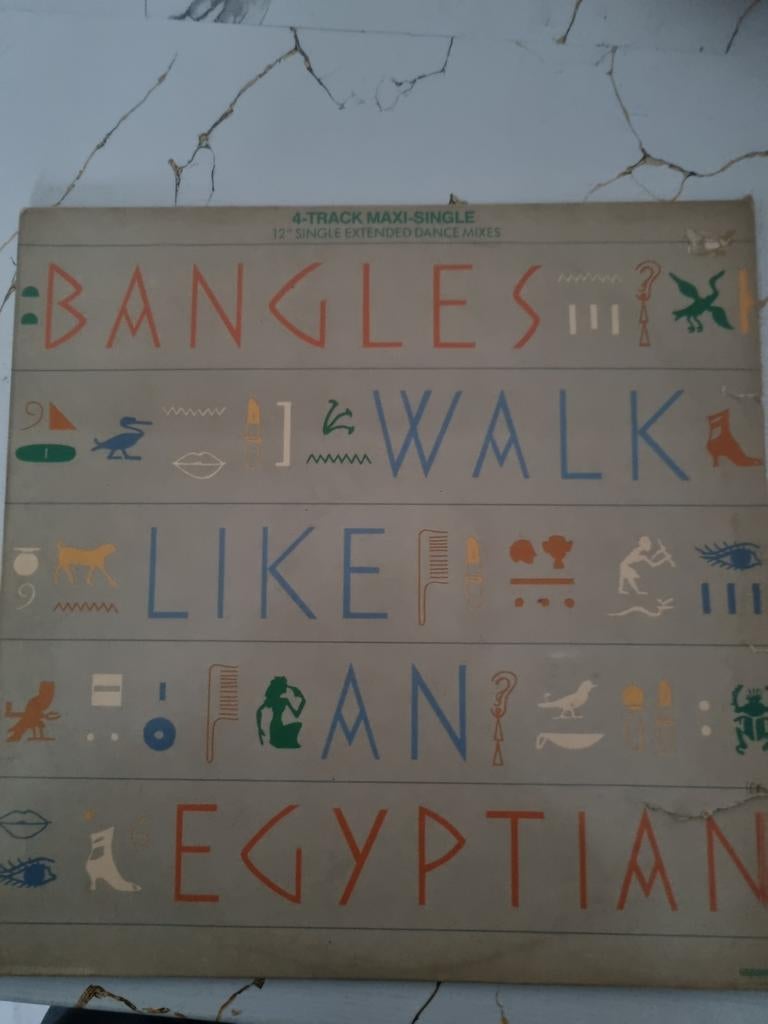 Bangles walk like an egyptian vinyl maxi singel, Cd's en Dvd's, Vinyl | Pop, Ophalen of Verzenden, Gebruikt, 12 inch