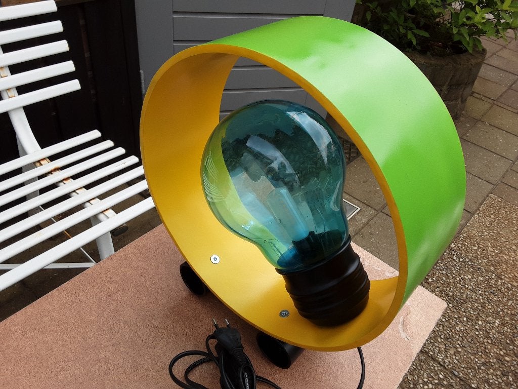 Vintage  mooie design lamp, Ophalen, Gebruikt, Kunststof, Minder dan 50 cm