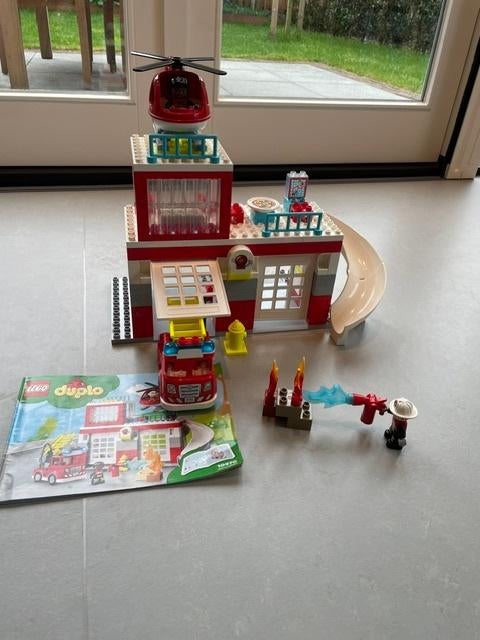 DUPLO Brandweerkazerne & Helikopter #10970, Compleet, Gebruikt, Overige thema's, Ophalen of Verzenden