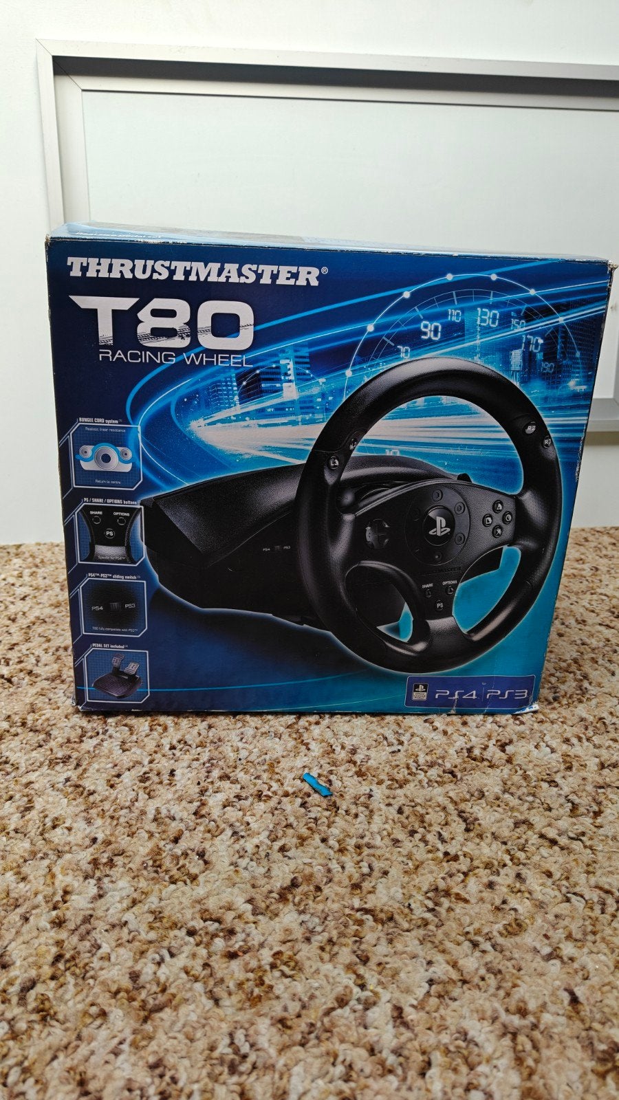 Thrustmaster T80 Racing Wheel met pedalen voor PS4/PS3, Ophalen, Gebruikt, Met 1 controller, Slim