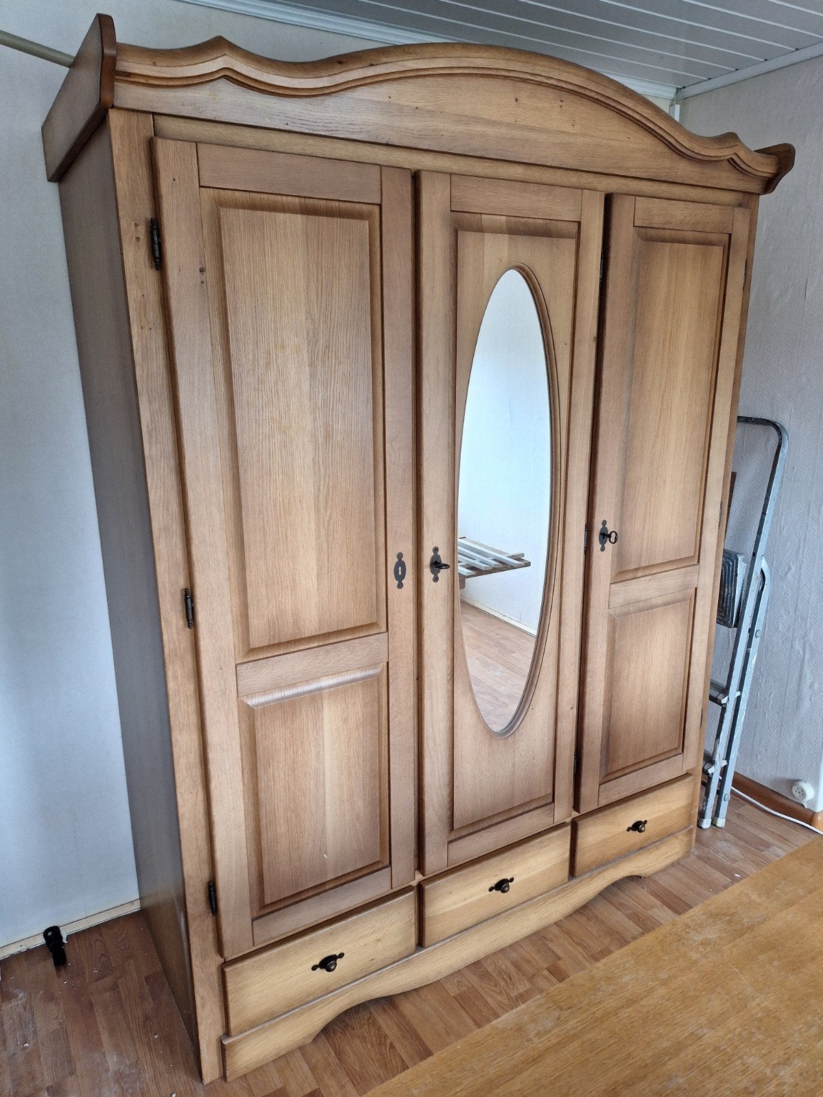 complete massief eiken slaapkamer, Ophalen, Gebruikt, Tweepersoons