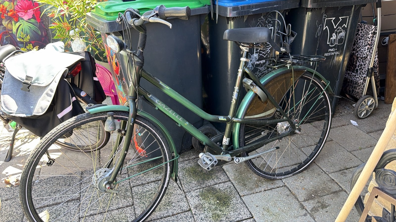 Gazelle stadsfiets - Groen, Fietsen en Brommers, Fietsen | Dames | Damesfietsen, Ophalen, Terugtraprem, Gazelle, 53 tot 56 cm