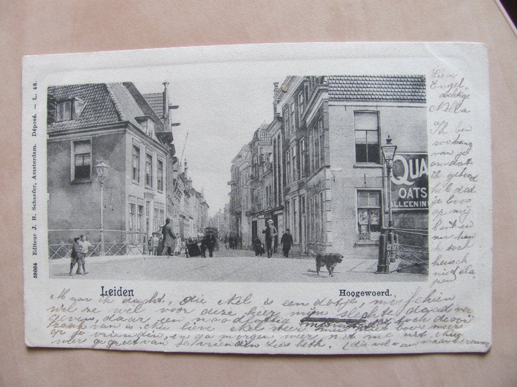 Leiden, Hoogewoerd, Ophalen of Verzenden, Voor 1920, Gelopen, Zuid-Holland