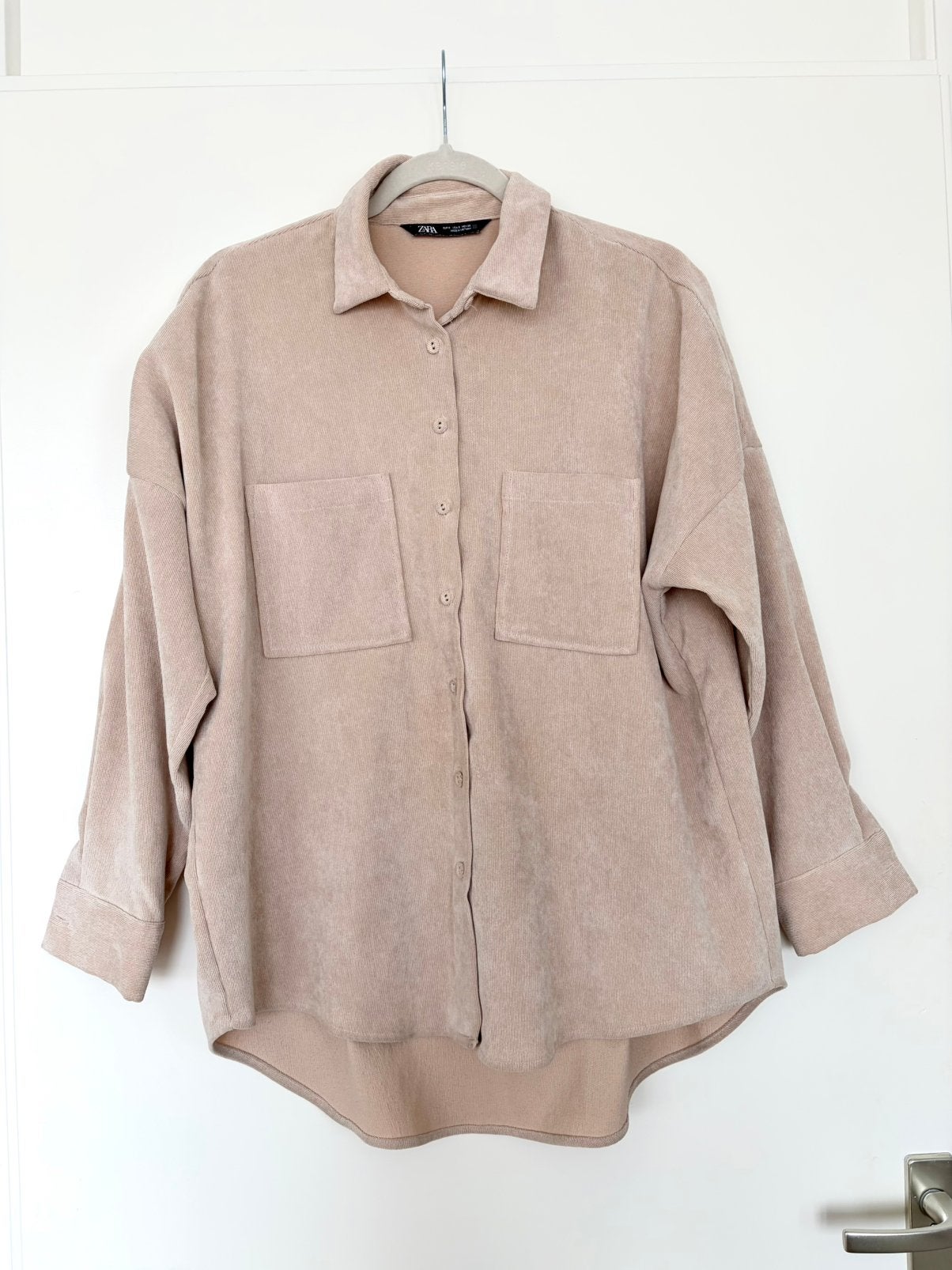 Corduroy blouse Zara, Verzenden, Zo goed als nieuw, Maat 36 (S), Beige