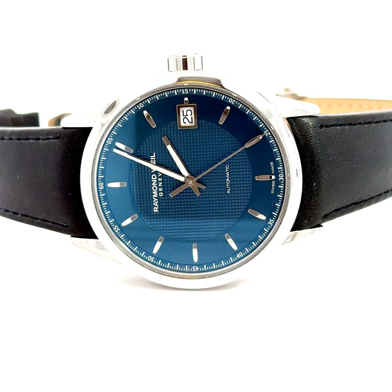 Raymond Weil Freelancer Horloge - Heren - Blauw, Overige merken, Leer, Staal, Polshorloge