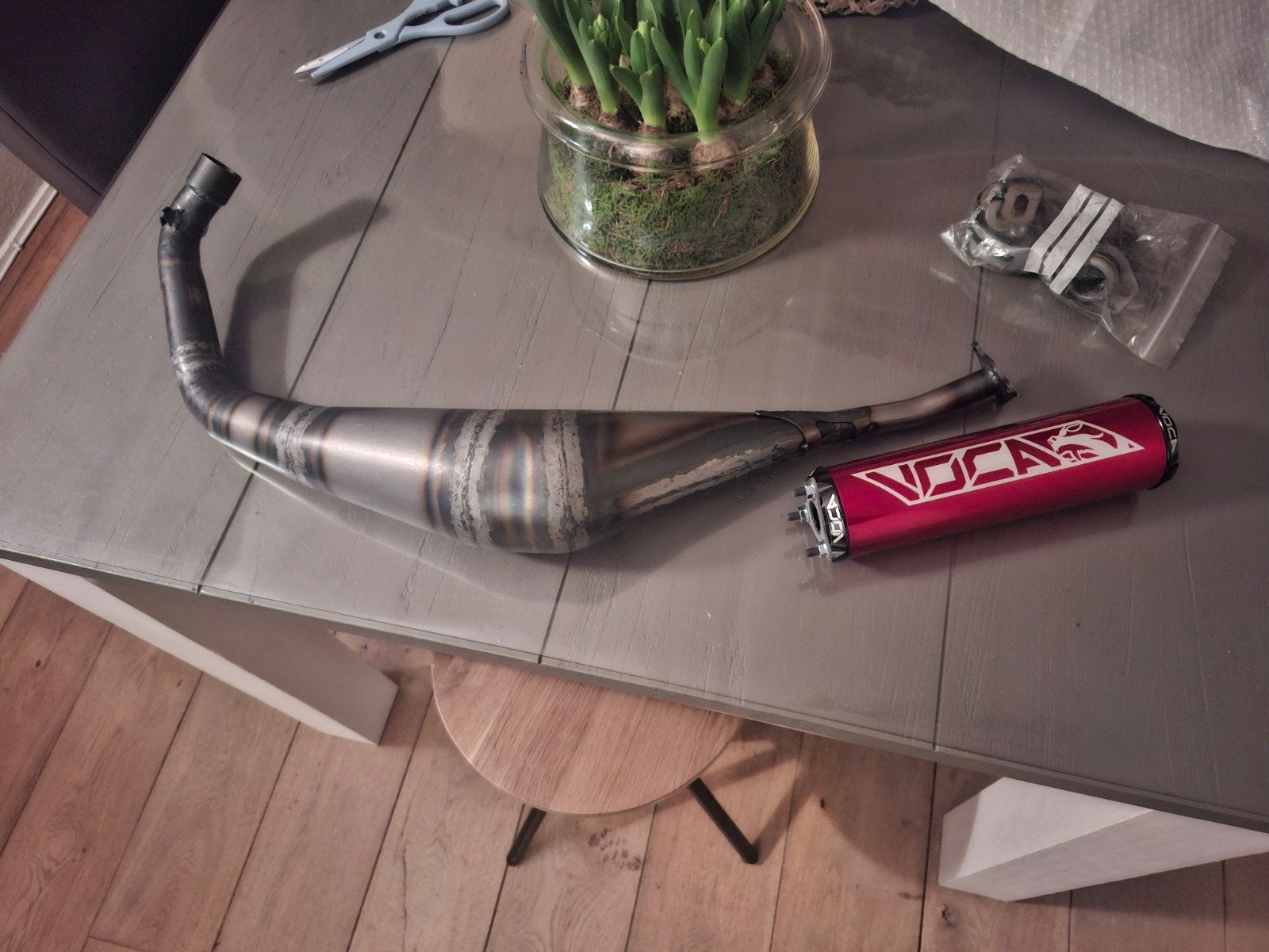 Voca warrior 50/70 Derbi/Aprilia, Fietsen en Brommers, Ophalen, Uitlaat, Aprilia