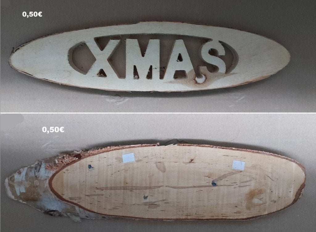 2 boomschors plateau's € 1,00, Diversen, Kerst, Ophalen of Verzenden