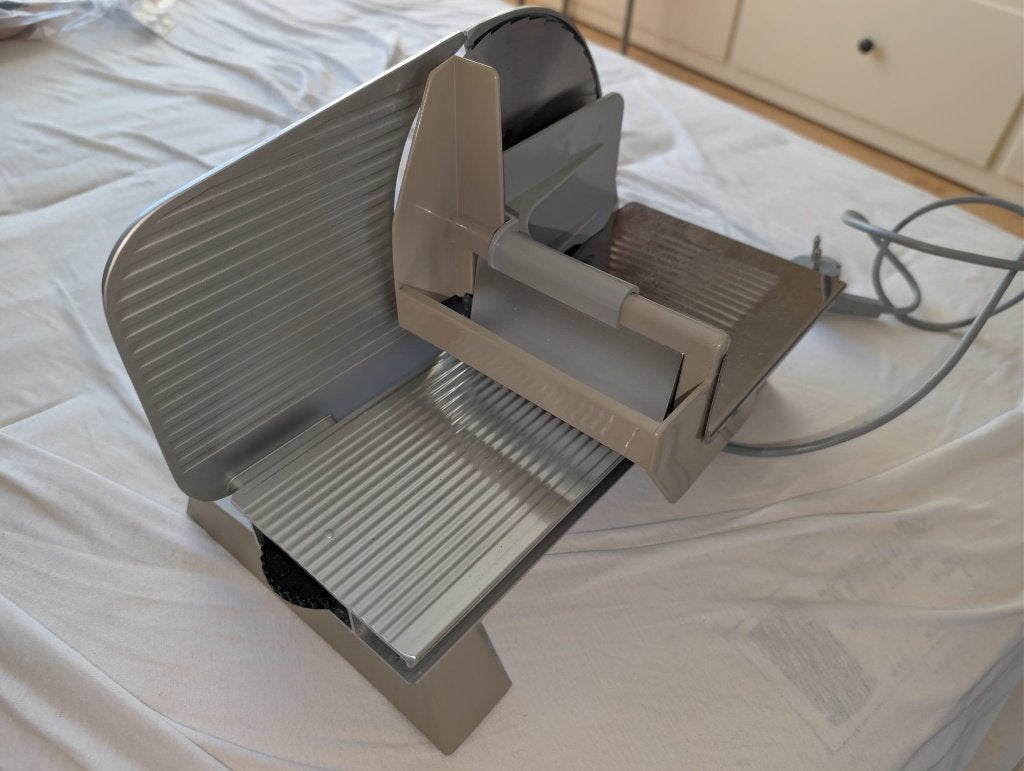 Vleessnijmachine, Ophalen, Gebruikt, Zilver, Metaal
