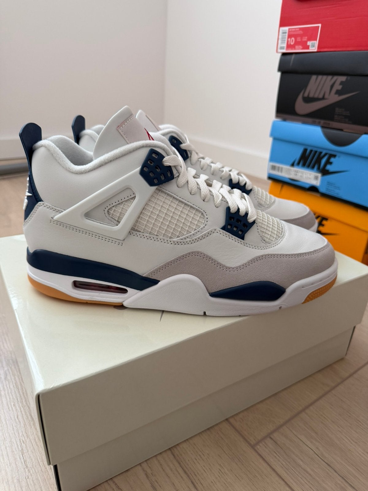 Nike Air Jordan 4 Navy Blue EU44, Ophalen of Verzenden, Nieuw, Blauw