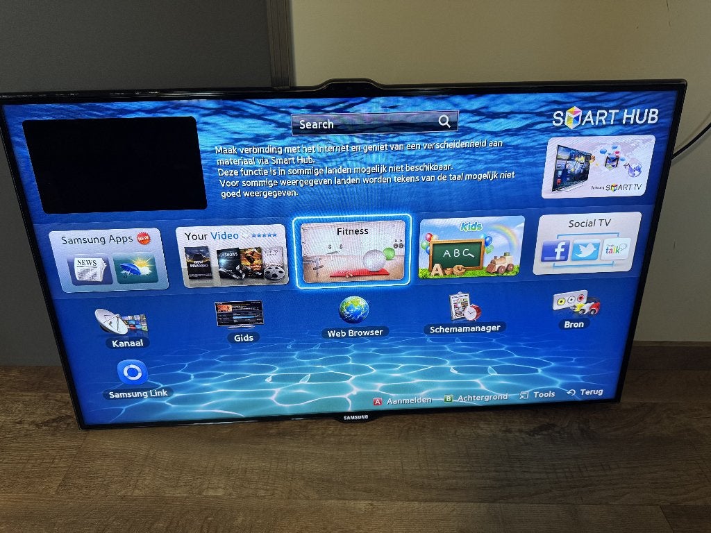 Samsung UE40ES7000 40" 'Smart TV' met camera en 3d brillen., Ophalen, Gebruikt, 50 Hz, LCD