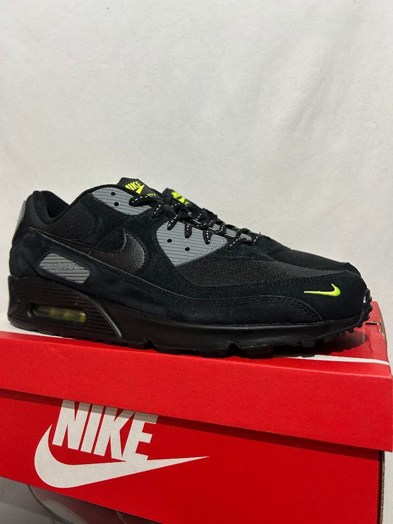 NIEUW! Maat 49,5 - Nike Air Max 90 Black Volt Cool Grey, Kleding | Heren, Verzenden, Zwart, Nike, Nieuw