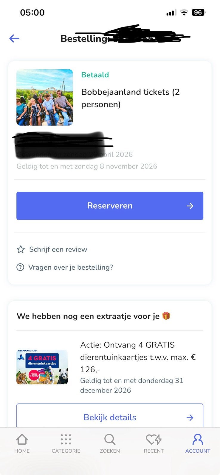 4 x Pretpark kaarten voor bobbejaaland, Twee personen, Ticket of Toegangskaart