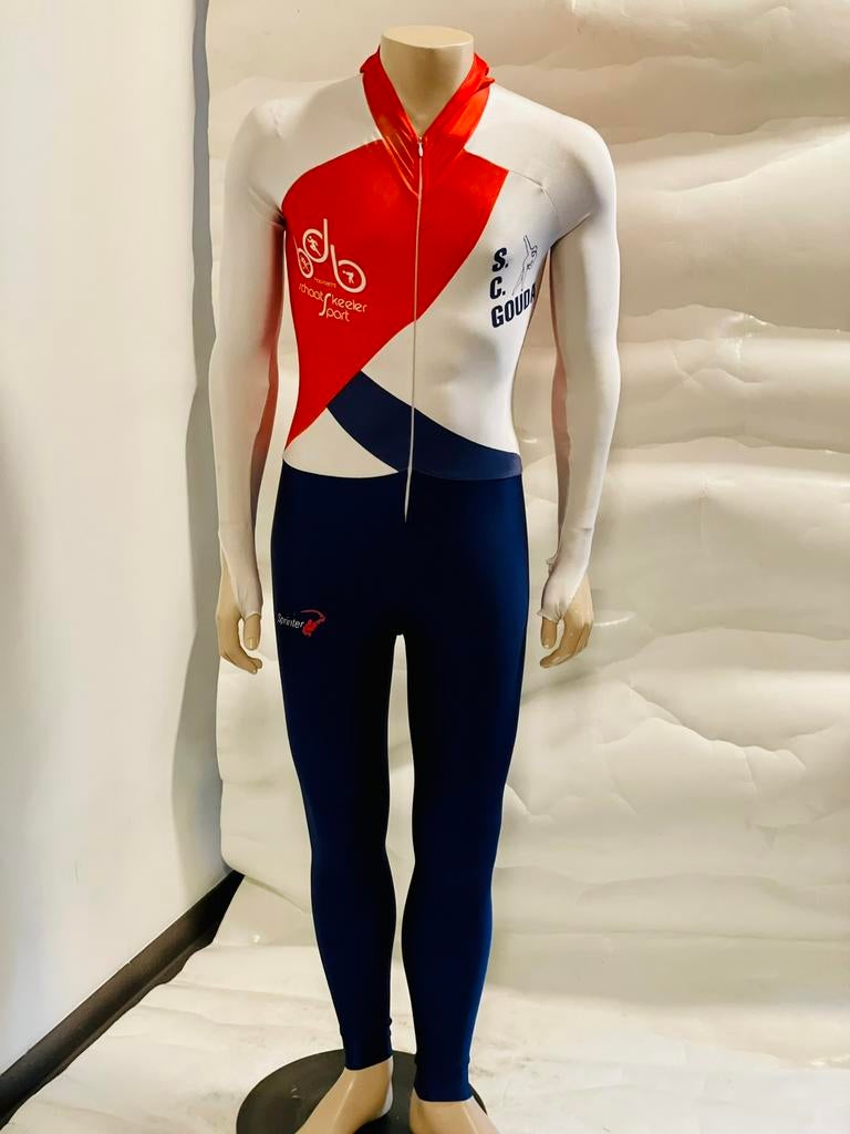 Schaatskleding schaatspak snelpak speedsuit maat M lycra, Sport en Fitness, Schaatsen, Ophalen of Verzenden, Zo goed als nieuw
