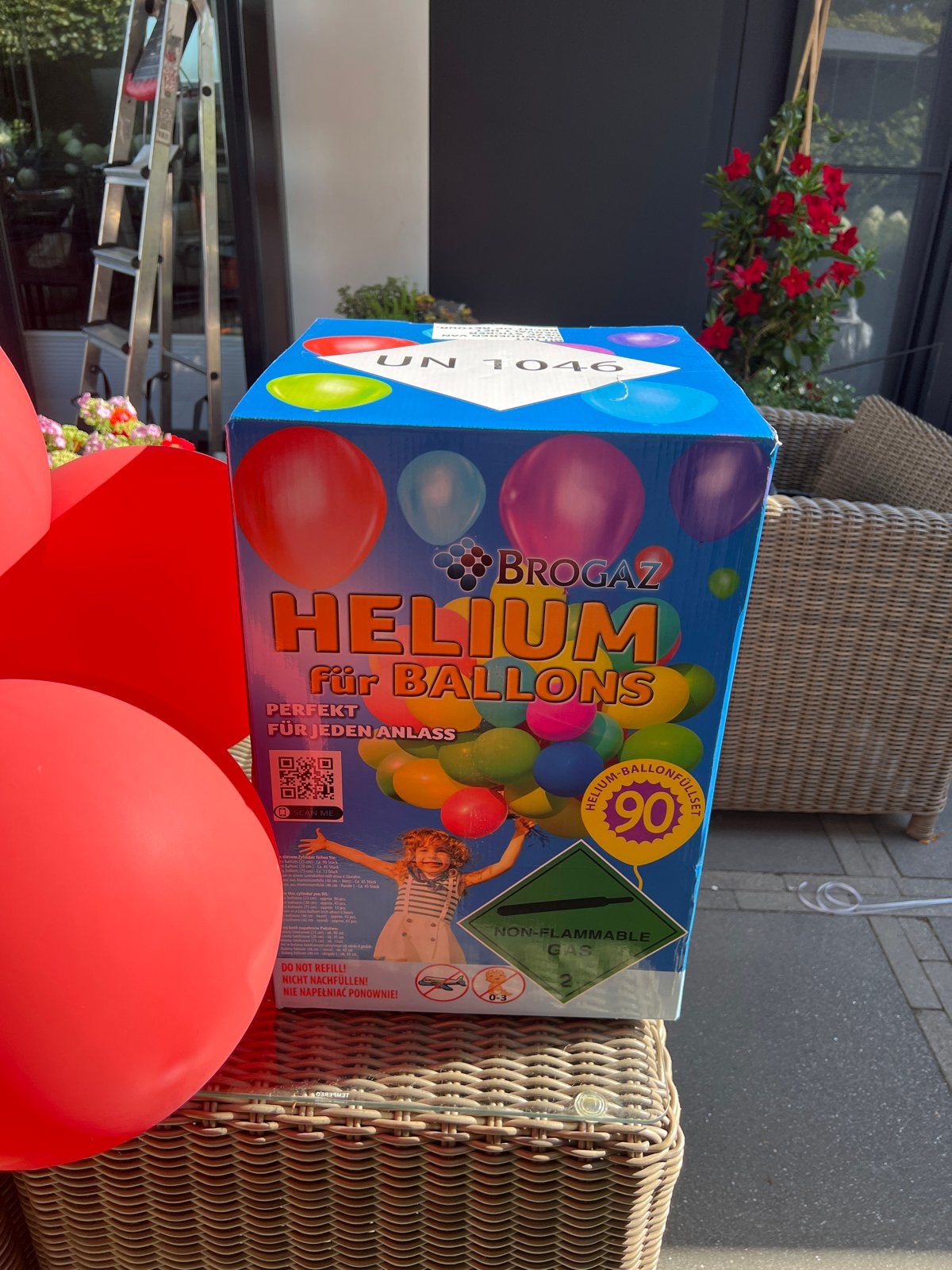 Helium voor ballonnen - Brogaz Helium Ballonnenfles 90, Ophalen, Nieuw, Feestartikel, Verjaardag