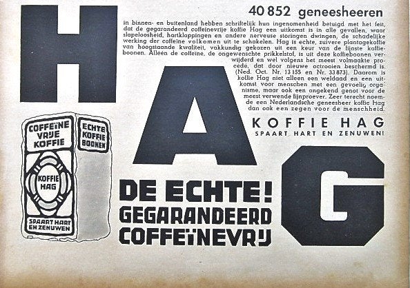 36 vintage reclames koffie thee 1931-59 koffieproducten, Verzamelen, Ophalen of Verzenden, Gebruikt, Reclamebord