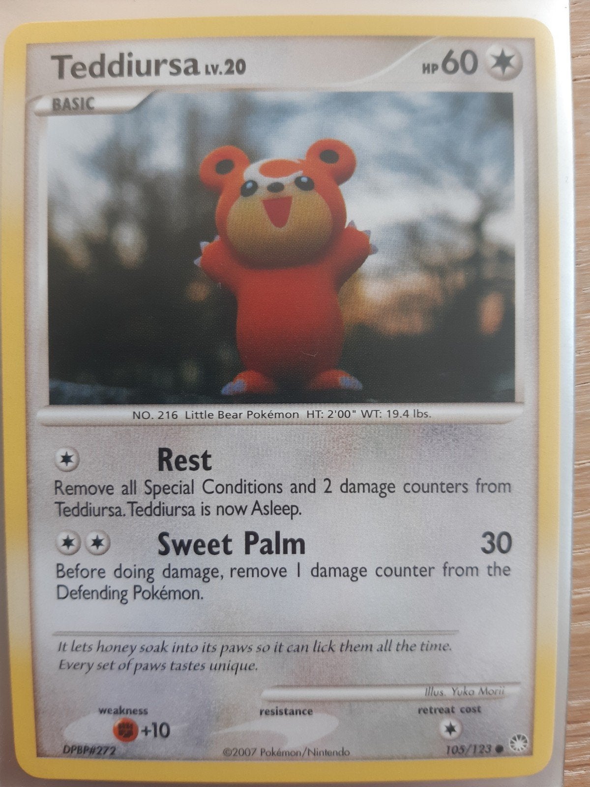 Teddiursa Clay Pokémon Kaart - Mysterious Treasures, Ophalen of Verzenden