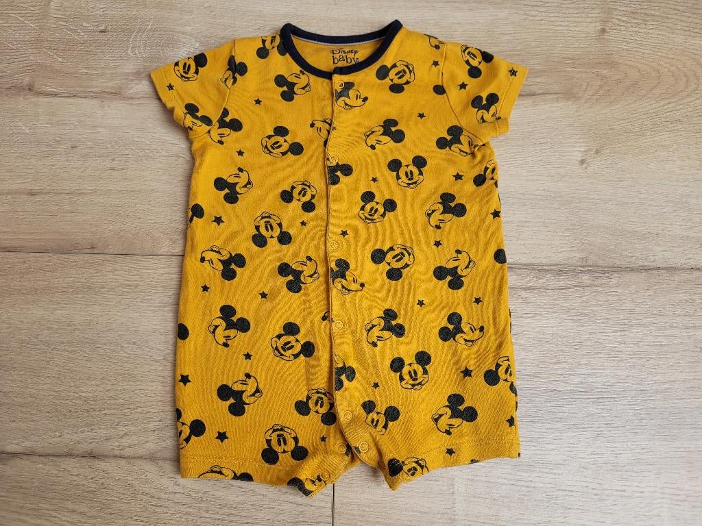 DISNEY mosterdgeel Mickey boxpakje maat 74 ~ CP3032, Disney, Ophalen of Verzenden, Zo goed als nieuw, Pakje