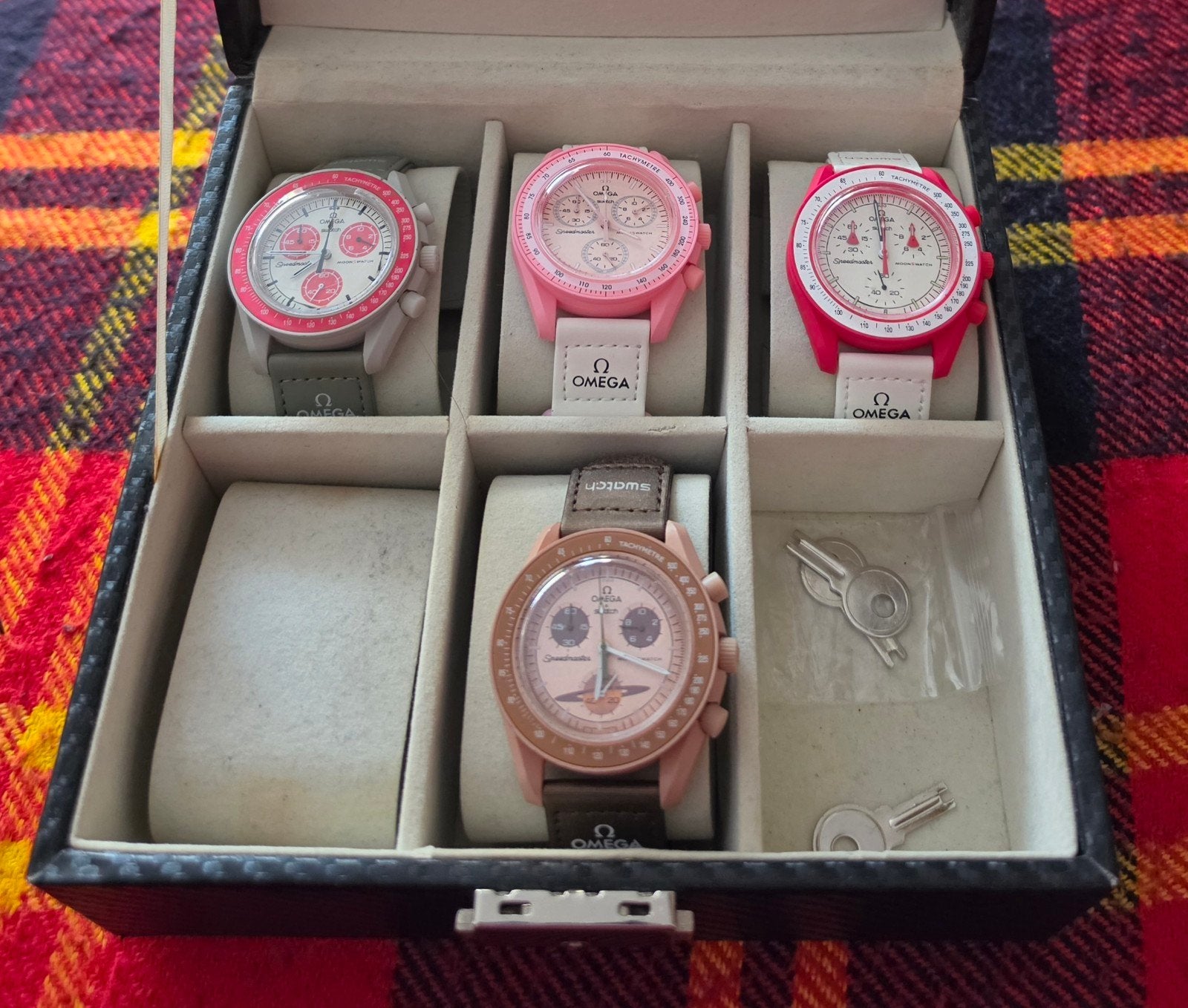 Swatch x Omega Moonswatch horloges - Replica, Sieraden, Tassen en Uiterlijk, Horloges | Dames, Kunststof, Polshorloge, Ophalen of Verzenden
