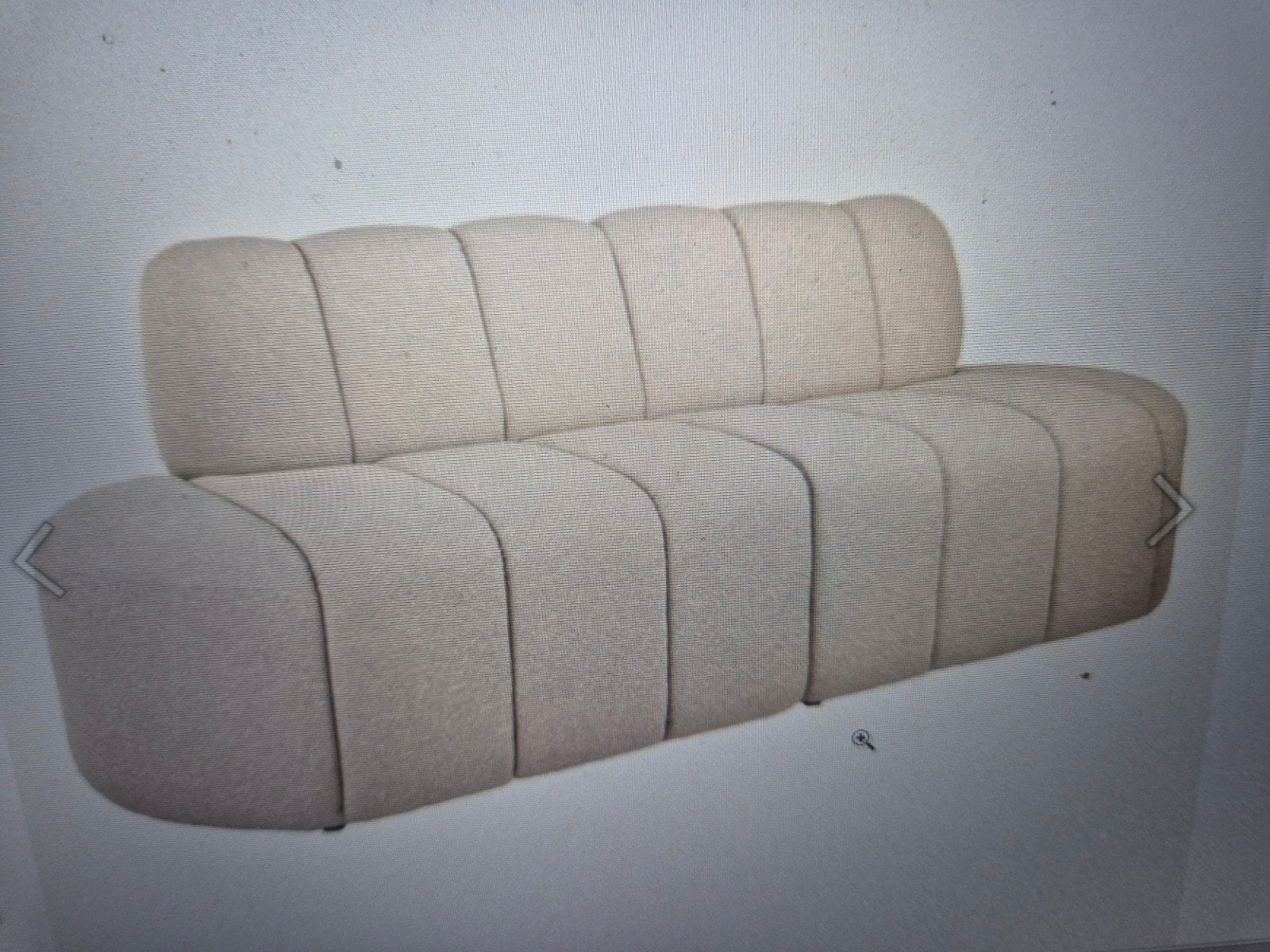 Richmond LUX Eetbank Landmark 240 cm Boucle Desert, Ophalen of Verzenden, Nieuw, Modern, Luxe, Elegant
