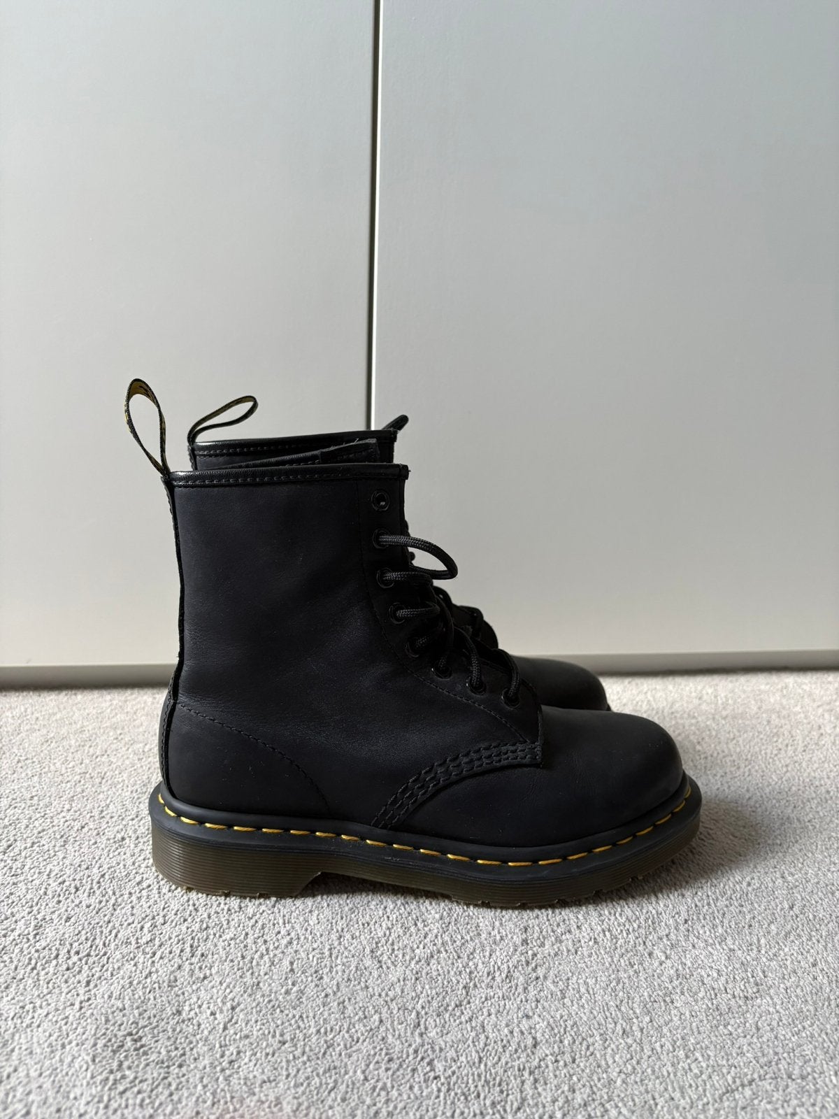 Dr. Martens 1460 zwartleren veterlaarzen mt 37, Kleding | Dames, Schoenen, Zwart, Lage of Enkellaarzen, Ophalen of Verzenden, Zo goed als nieuw