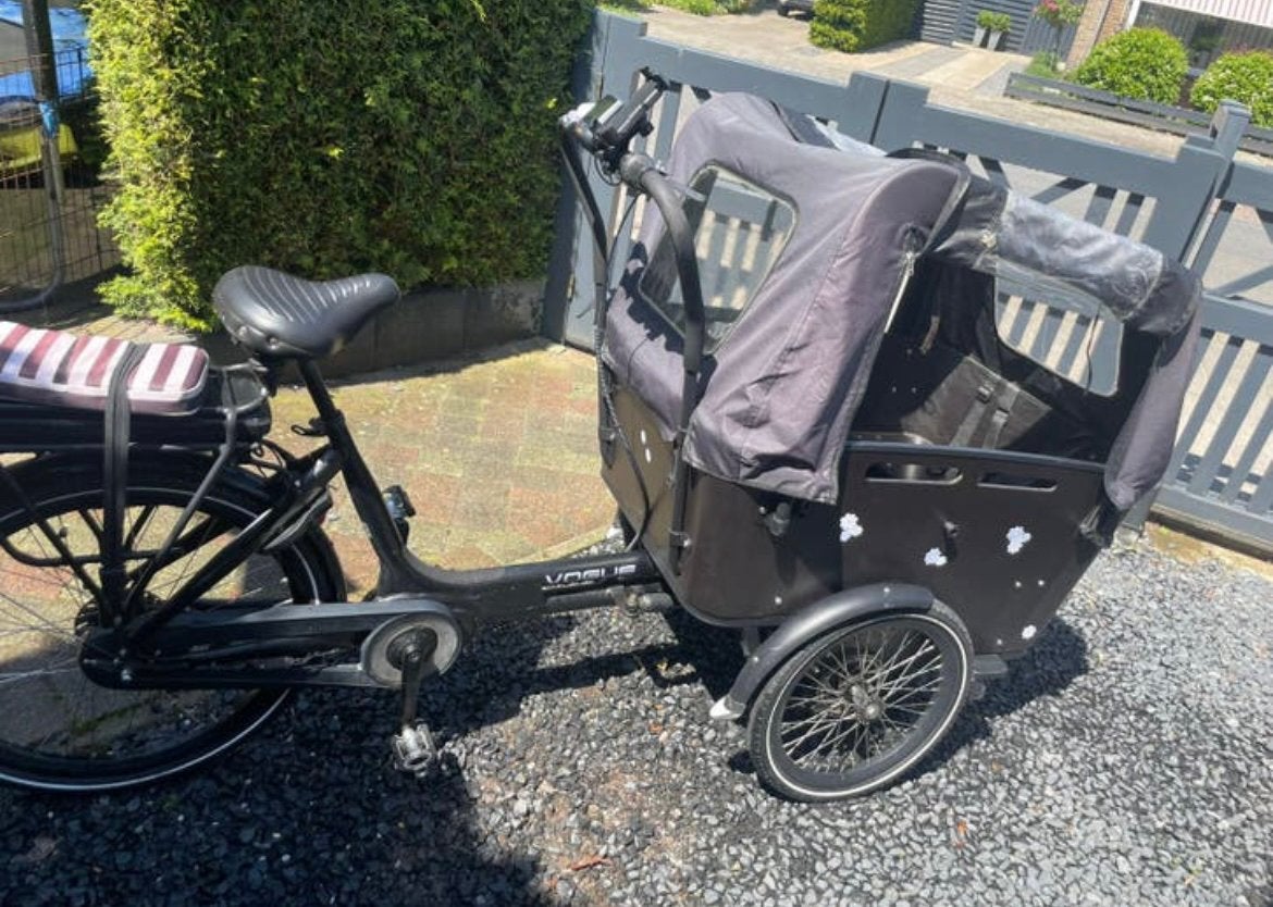 Vogue electrische bakfiets, Ophalen of Verzenden, Zo goed als nieuw, 4 kinderen of meer, Huif