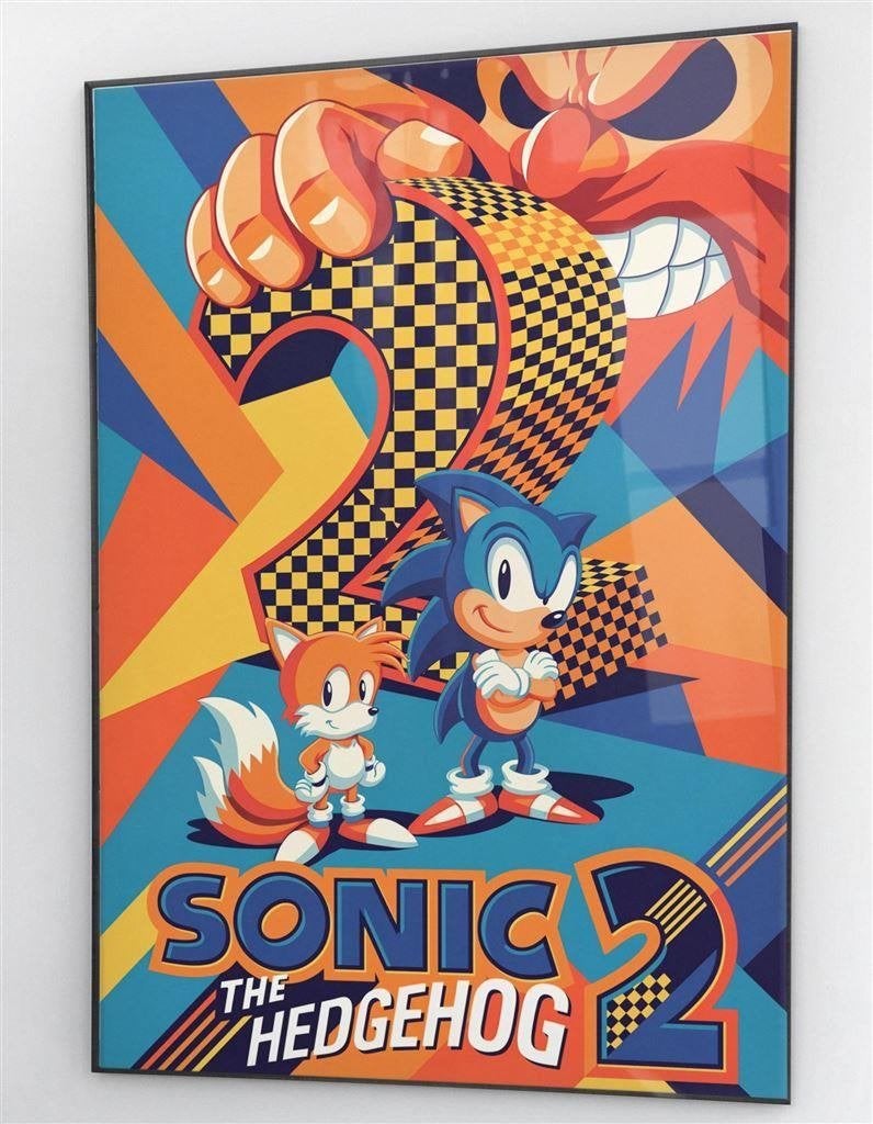 Sonic the Hedgehog 2 Sega 50x70cm Poster, Avontuur en Actie, Verzenden, 1 speler, Nieuw