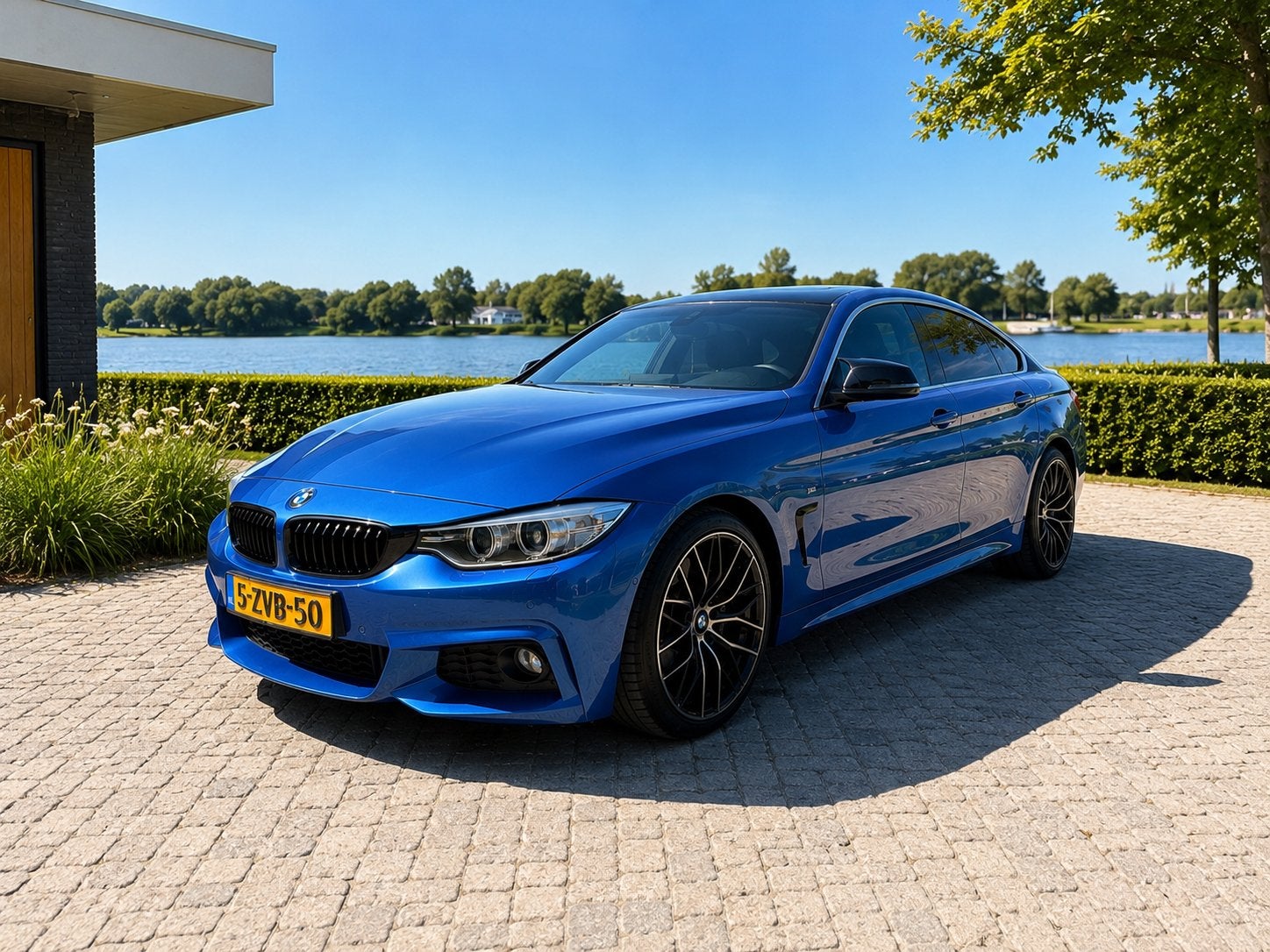 BMW 4-Serie 420I 2.0 Gran Coupé F36 Estoril blauw, Auto's, 183 pk, Blauw, Alcantara, Origineel Nederlands