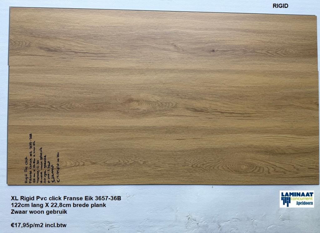 Pvc click Franse eik €17,95m2 XL Plank 22,8cm brede plank, Bruin, Pvc vloer click Franse warme eiken kleur, 75 m² of meer, Nieuw