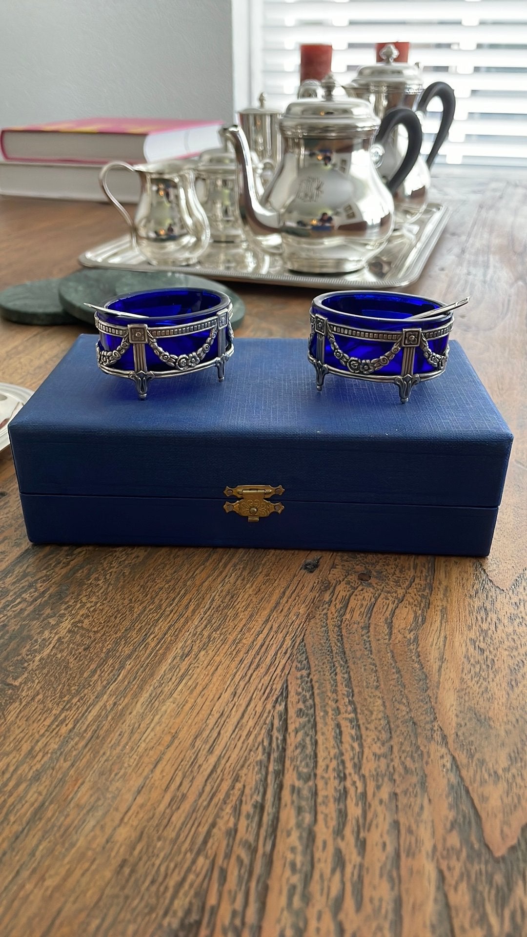 Zilveren peper- en zoutvaatjes / zilver lepeltjes, Ophalen of Verzenden, Zilver