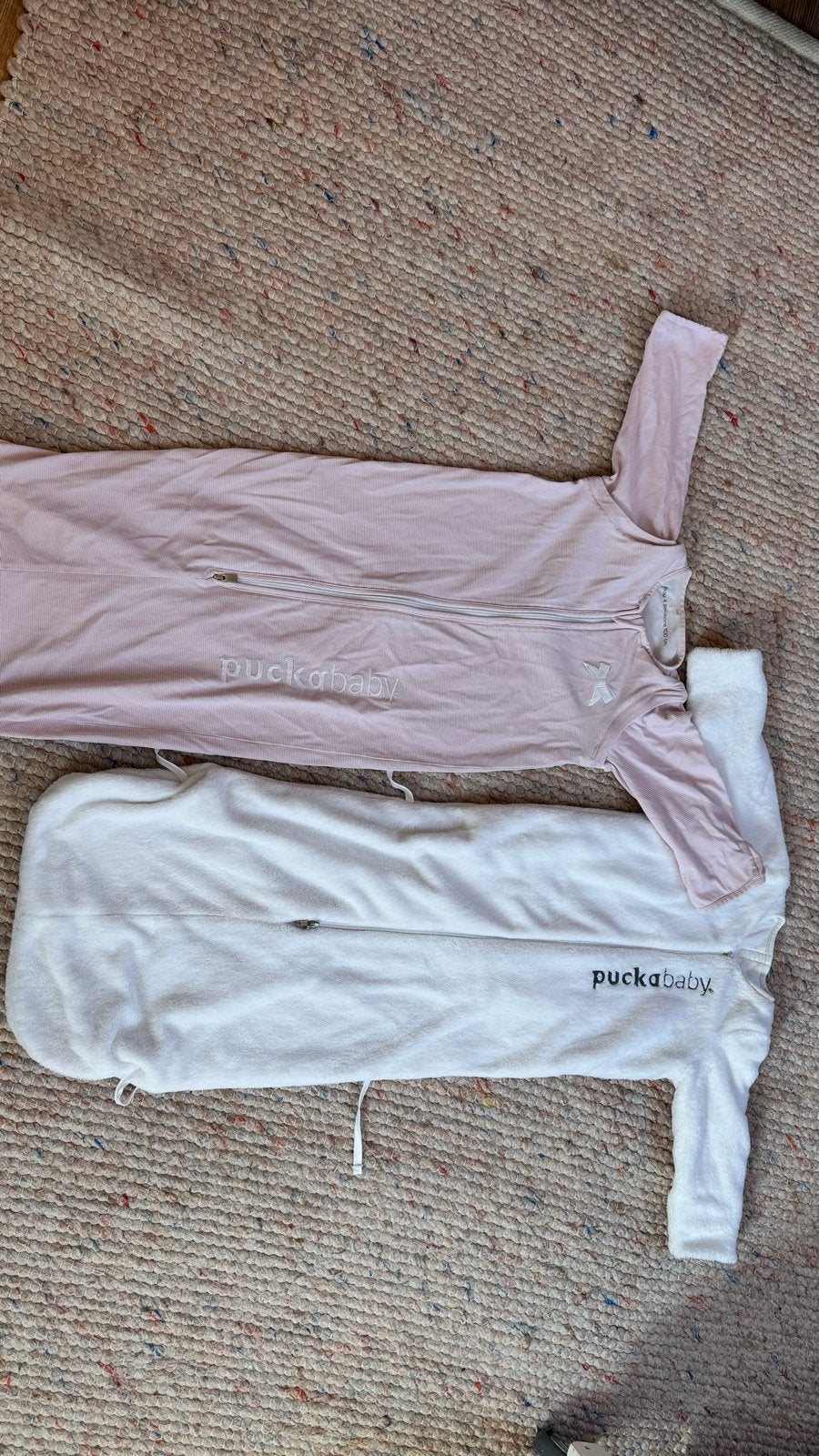Puckababy slaapzakken (2 stuks) - Roze en Wit, Kinderen en Baby's, Ophalen, Puckababy, Zo goed als nieuw, Roze