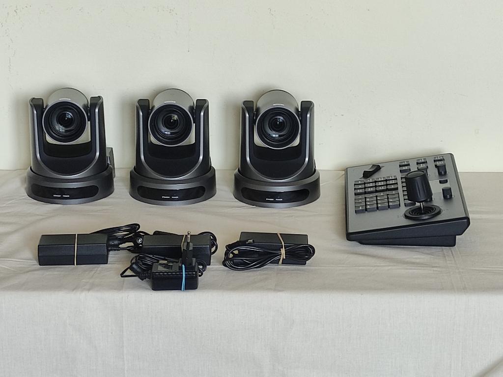 3x PTZOPTICS FULLHD OBS Streaming Cameras + IP Controller, Verzenden, Zo goed als nieuw, Video