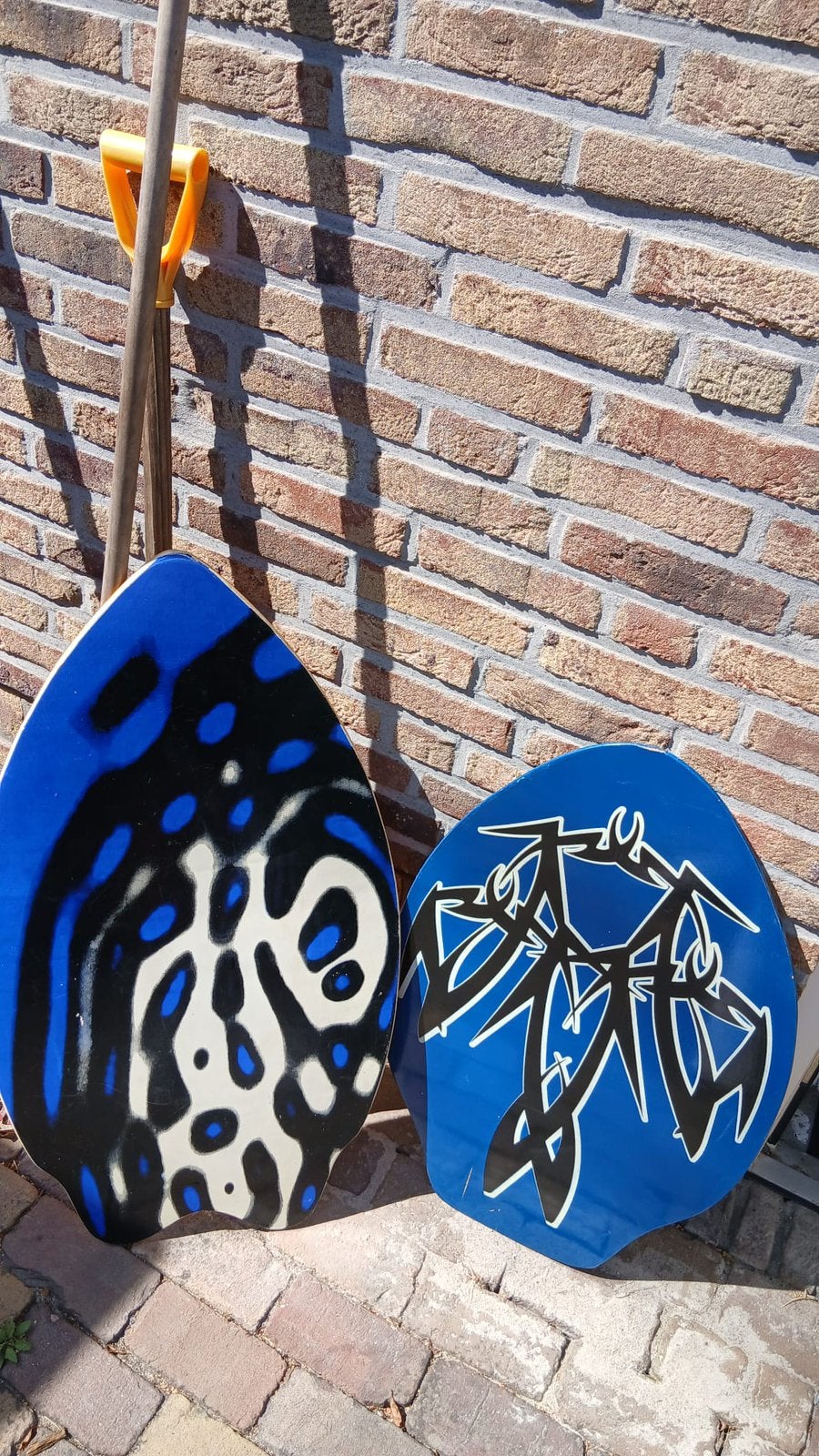 Skimboard / wakeboard  - Blauw met tribal of abstract design, Ophalen of Verzenden, Gebruikt, Overige typen