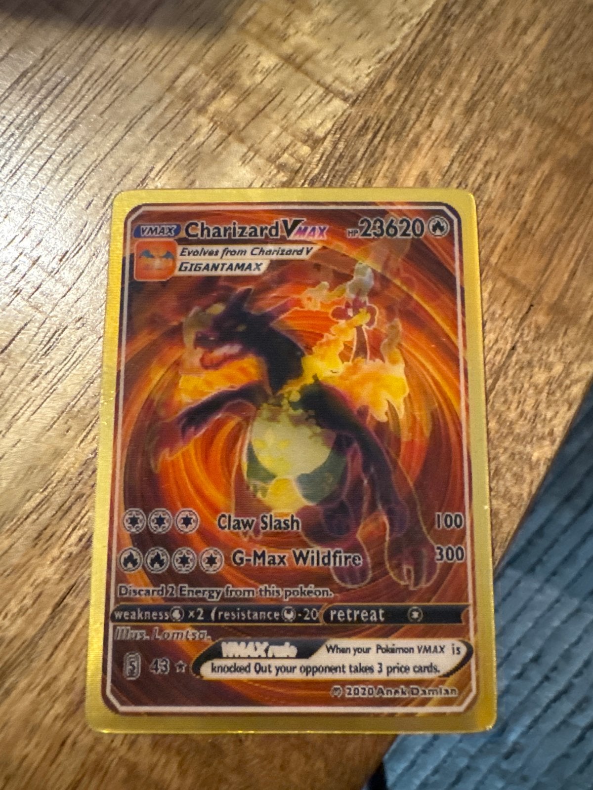 Pokémon Charizard VMAX Kaart - Gigantamax - Zeldzaam, Hobby en Vrije tijd, Ophalen of Verzenden, Zo goed als nieuw, Losse kaart